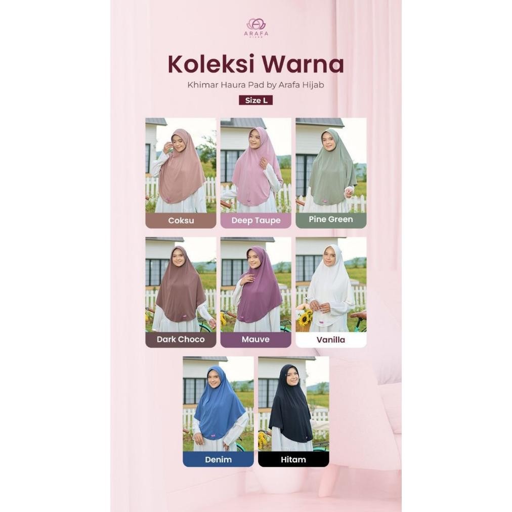 (New)>> Arafa Hijab - Bergo Instan Jersey Premium Khimar | Hijab Pet Tebal Syari | Kerudung Simpel