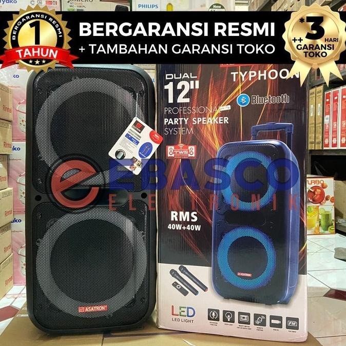 Speaker Aktif Asatron Typhoon - Portable Bluetooth 12 Inch New Stok