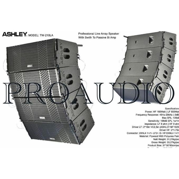 Speaker Line Array Ashley Tw210La / Tw 210 La / Tw-210La / Tw 210La New Stok