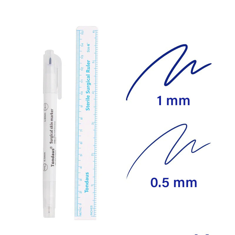 

Tondaus Medical Skin Marker Double Head Tip Spidol Kulit Operasi