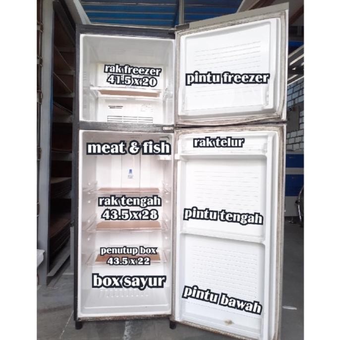 RAK KULKAS SANYO AQUA 2 PINTU AQR - D240 , D260 TERBARU MURAH BAGUS