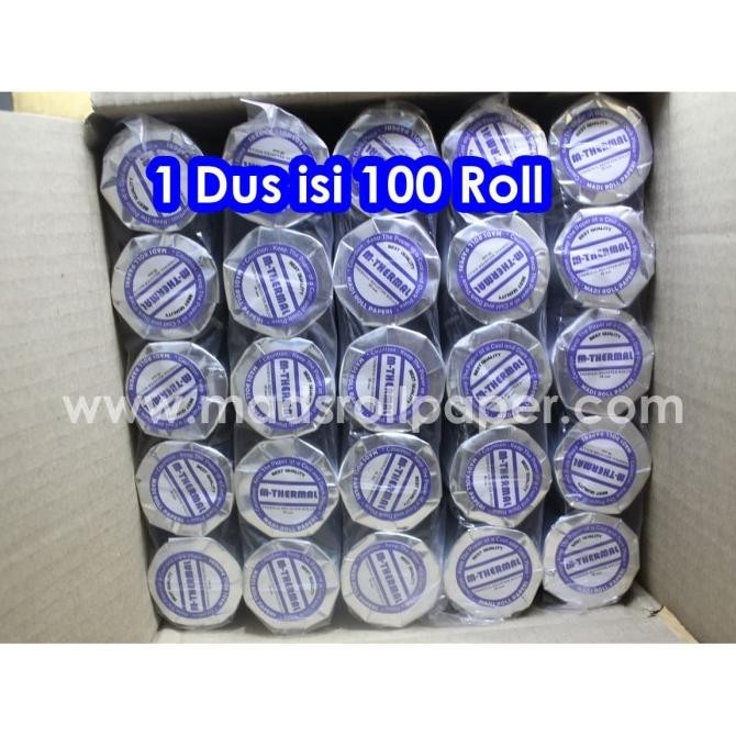 

1 DUS ISI 100 ROLL THERMAL ROLL PAPER 58X40 CASH REGISTER ORIGINAL DAN TERPERCAYA