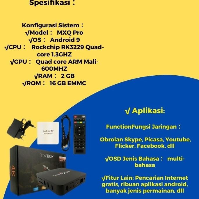 SET TOP BOX SET BOX STB TV DIGITAL TV BOX ANDROID TV DIGITAL MXQ 4K