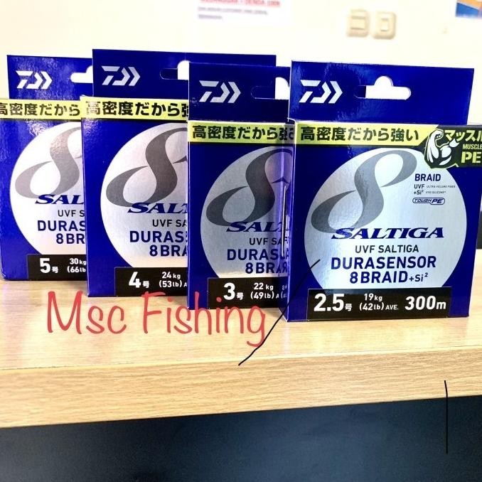 CO Senar PE Daiwa SALTIGA UVF DURASENSOR X8+12 300M PE 2.5, 3, 4, 5