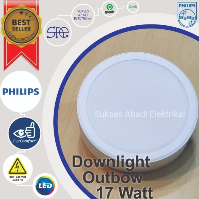 Lampu - Lampu Downlight Outbow Led Meson 17 Watt Philips Bulat