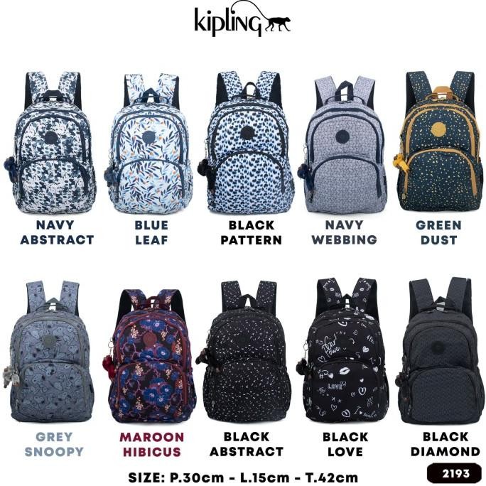 new tas ransel kipling motif - tas laptop backpack sekolah ukuran besar