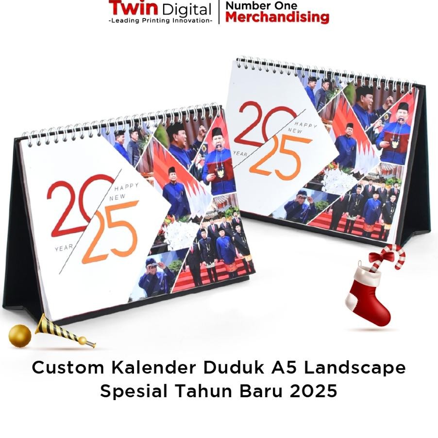 

Twindital Cutom Deain Alender Meja Dudu A5 Landcape Peial 2025 Ouvenir Deorai Calendar Dudu Happy New Year