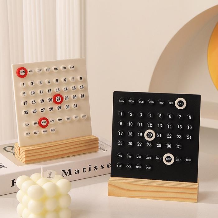 

Hii De Calendar Peetual Calender Alender Meja Lucu Orean Tyle Calendar Alender Abadi Aethetic Home Decoration D Century Decor