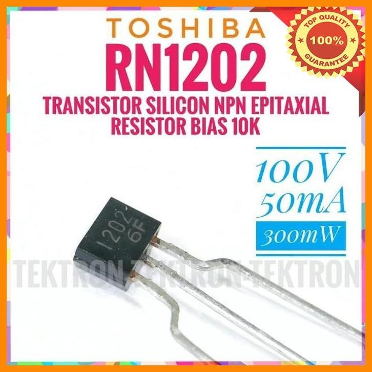 (TEK) TOSHIBA RN1202 TRANSISTOR SILICON NPN EPITAXIAL 100V 50MA 300MW