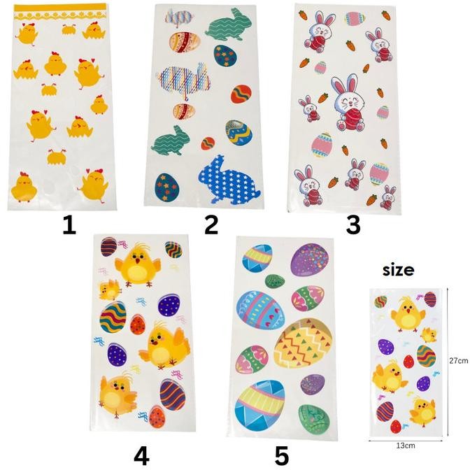 

best seller] Kantong Plastik Snack Paskah 5pcs/ Easter Plastic Goodie Bag