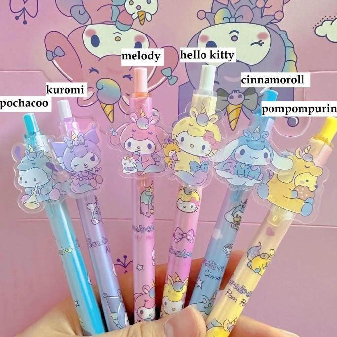 

#@#@#@#@] Pen gel sanrio unicorn bolpen cetek pulpen mekanik cinnamoroll kuromi