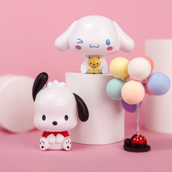Produk Terbaik] Sanrio figurine mainan pajangan cake topper cinnamoroll kuromi 1pcs