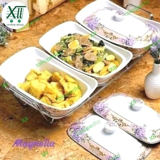 CO VICENZA B~751 GOLDEN TOUCH Casserole Set 3 Pcs Wadah Saji Prasmanan