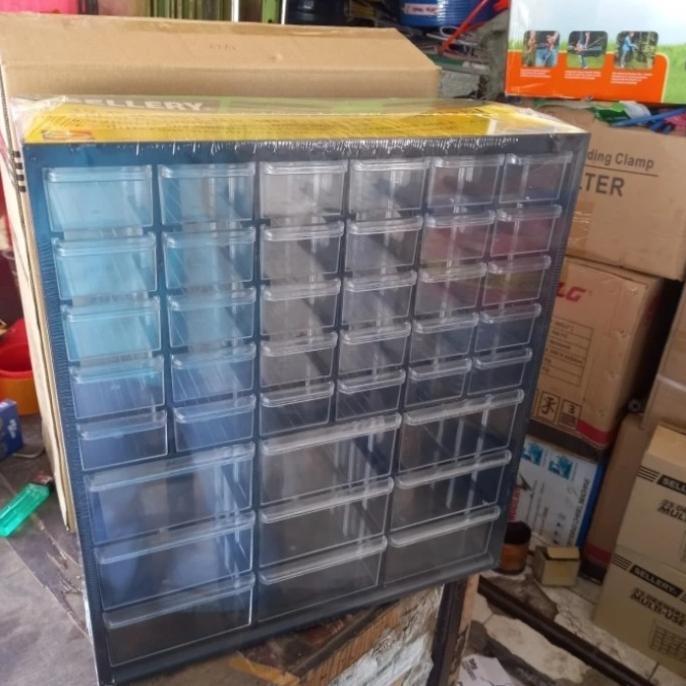 CO Sellery Rak Penyimpanan Komponen Baut 39 slot Bahan Mika
