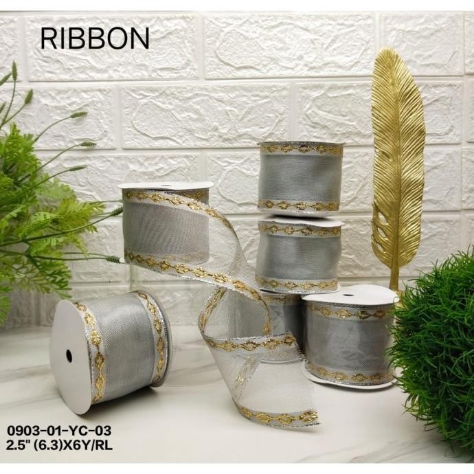 

Sale! Pita Rol Dekorasi Aksesoris Natal 0903-01(Yc-03) Ukuran Pita Lebar 6.