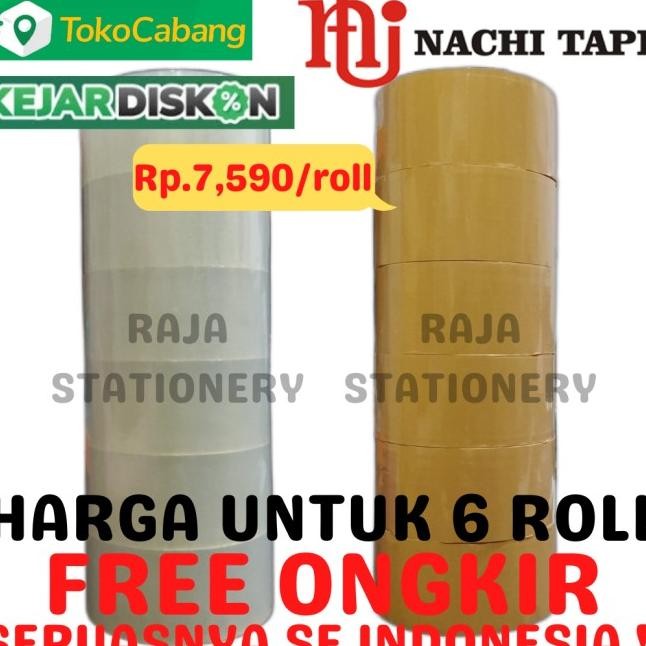

Laban Nachi 48Mm 100 Yard 2 Inch Bening Colat Opp Tape 1 Lop 6 Roll