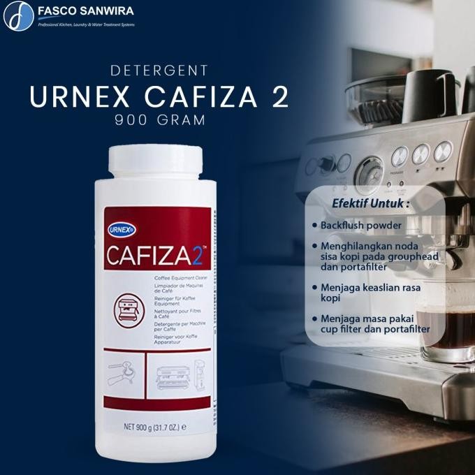 CO Urnex Cafiza 2 | Detergen Pembersih Mesin Kopi Espresso | Bubuk Descaler Mesin Kopi
