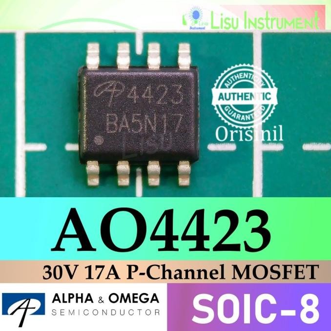 Update AO4423 30V 17A P-Channel MOSFET 4423 SOIC-8 Alpha & Omega ORIGINAL lisu992 Berkualitas