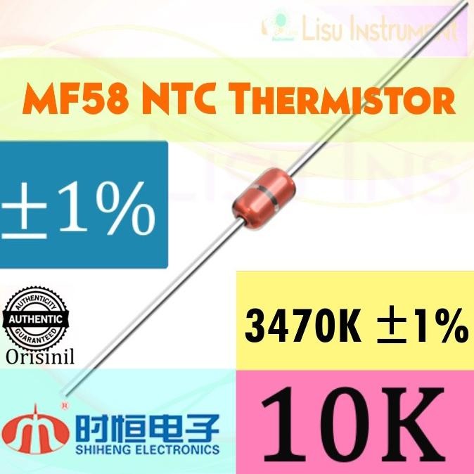 Baru 10k 1% 3470K 1% 50mW MF58 NTC Thermistor Shiheng Original 10k lisu992 Ayo Beli