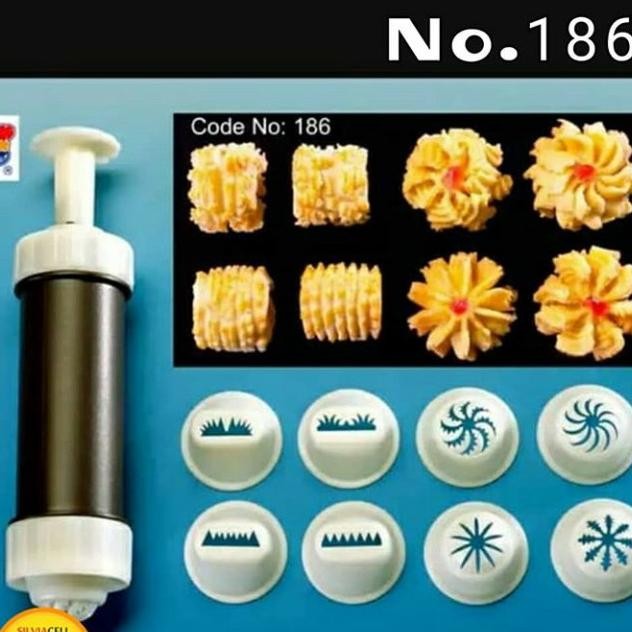 

Cetakan Acuan Kue Kering / Kue Semprit 8 Motif Impor No 186 Original Dan Terpercaya