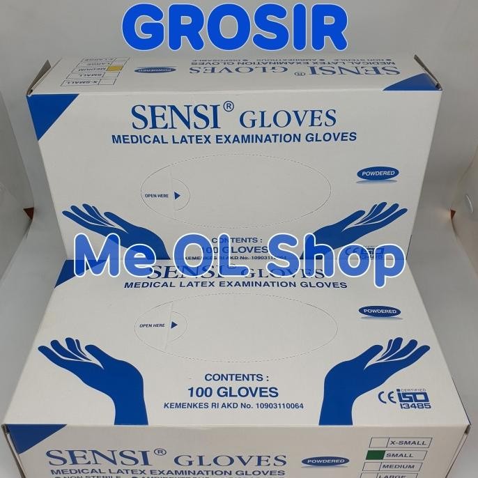 SENSI GLOVES LATEX SARUNG TANGAN SENSI ISI 100