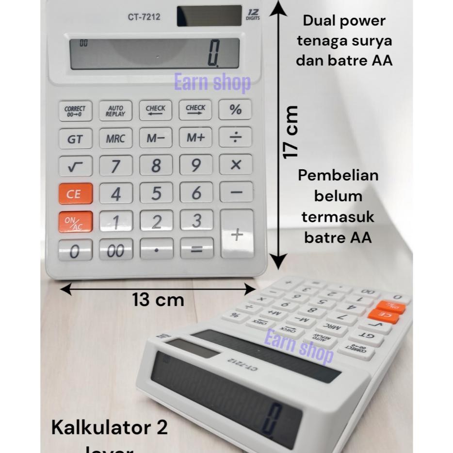 

Alulator Citizen Ct7 Calculator 2 Diplay Layar Che Ulang Ct7 12Dit