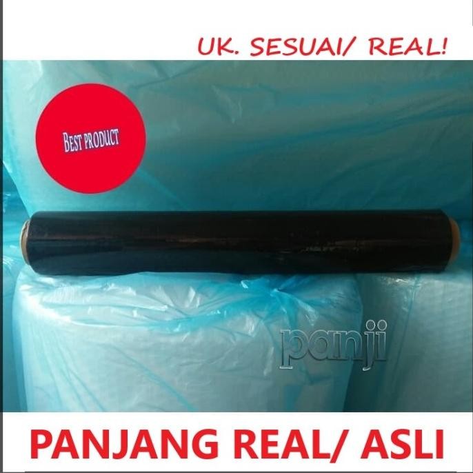 

TERMURAH STRETCH FILM 50CM X 150M HITAM PLASTIK WRAPPING PLASTIC WRAP PACKING