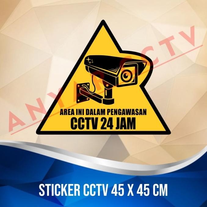

DISKON Cutting Sticker / Stiker Area Pengawasan CCTV 45 X 45cm - Waterproof
