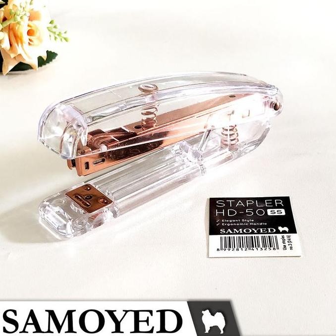 

HARGA DISKON Stapler / Stepler / Alat Staples / Hekter / Jepretan / Jetrekan Fancy Akrilik Transparan / Bening Samoyed HD-50 SS
