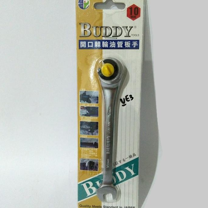 HRG DISKON Kunci Pas Ring Ratchet Flex Head 10mm Buddy Japan