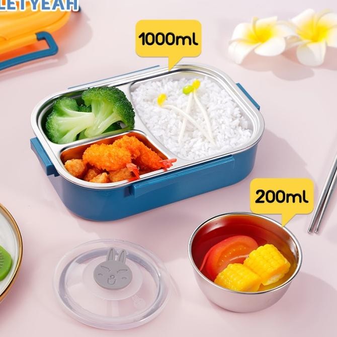 Sale Letyeah Lunch Box Stainless 304 Anti Tumpah /Kotak Makan +Mangkuk Sup