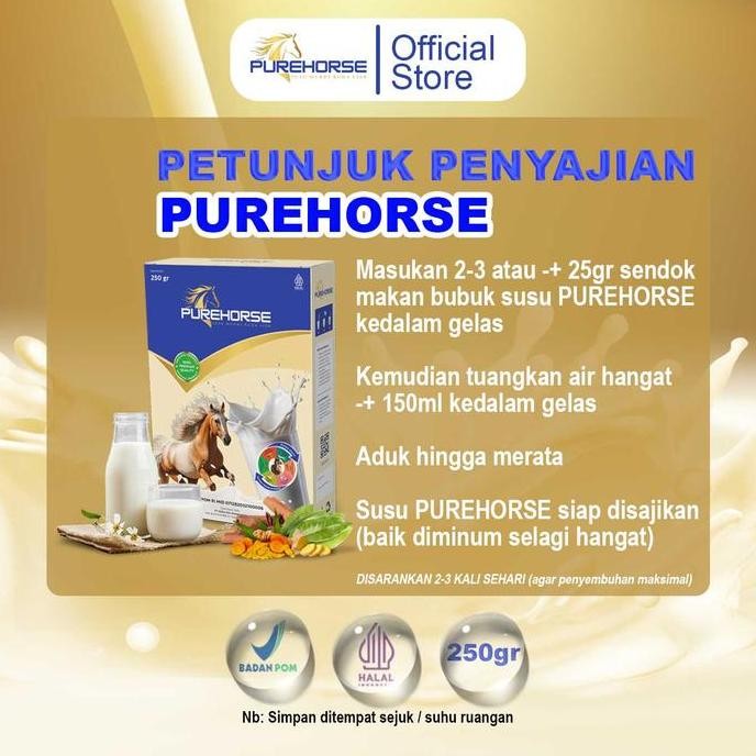 

Terlaris Susu Kuda Organik Pure Horse Dari Sumbawa - Kemasan 250G (Paket 5 Box) - Milk, Dairy Ready Stok