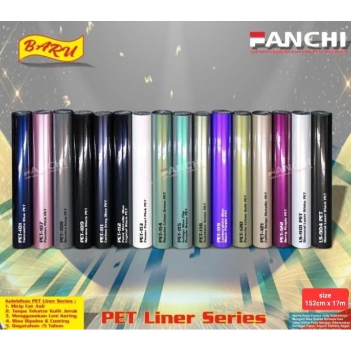 

READY STOCK ROLL 152CM STICKER FANCHI PET LINER & DIAMOND LASER SERIES 152CM ROLL !!!!!