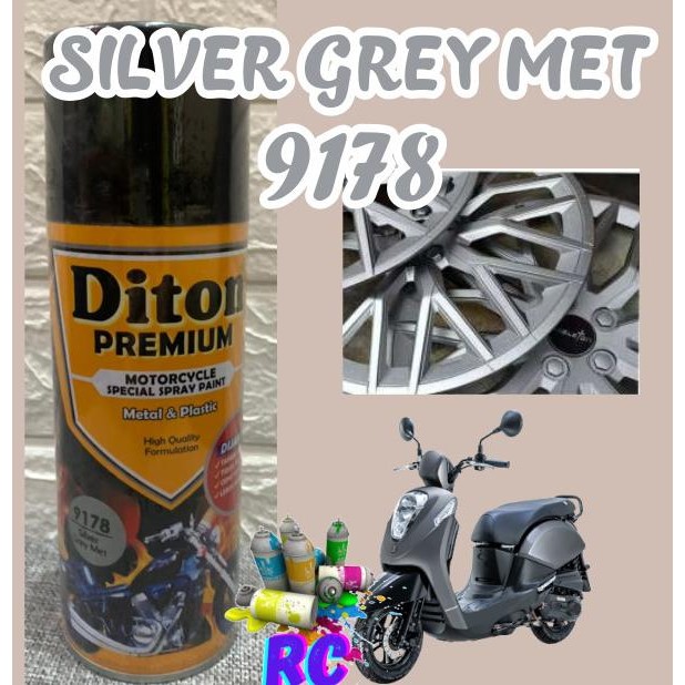 Sale Pilok Pylok Cat Diton Premium Silver Abu Metalic 9178 Silver Grey Met