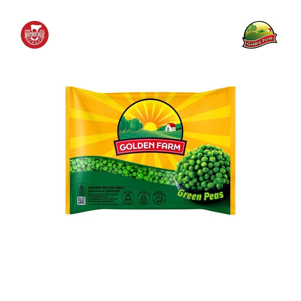 

Golden Farm Frozen Green Peas 500gr, Kacang Polong - Brothermeatshop