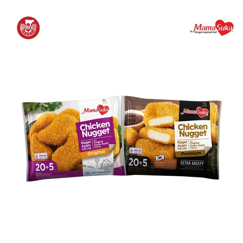

RB MamaSuka Korean Chicken Nugget Original 400gr, Halal