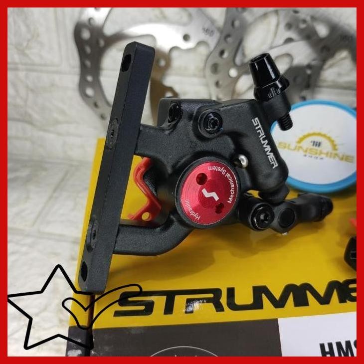 [LSS] DISC BRAKE CALIPER CAKRAM SEMI HIDROLIK MEKANIK FLAT MOUNT STRUMMER