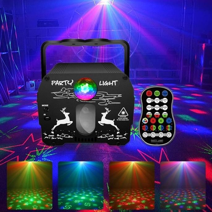 Lampu Laser Projector Lampu Panggung Laser Proyektor Disco RGB Party