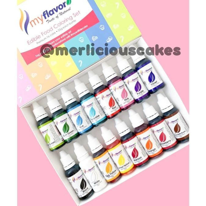 

MY FLAVOR 16 PCS GEL FOOD COLOR SET FOOD COLOUR PEWARNA MAKANAN