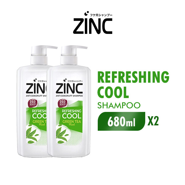 Zinc Shampoo Refreshing Cool Botol 680 ml x2