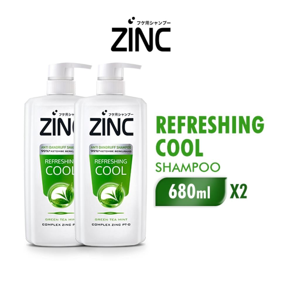 Zinc Shampoo Refreshing Cool Botol 680 ml x2 - Gambar 2