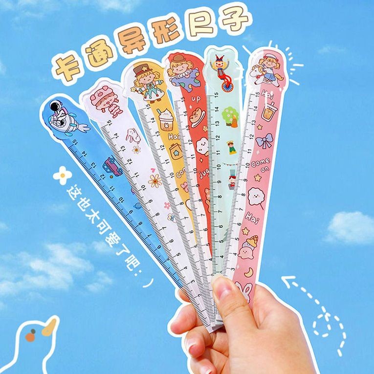 

Penggaris Kartun Berkualitas Tinggi Penggaris Plastik Alat Ukur Menggambar Siswa
