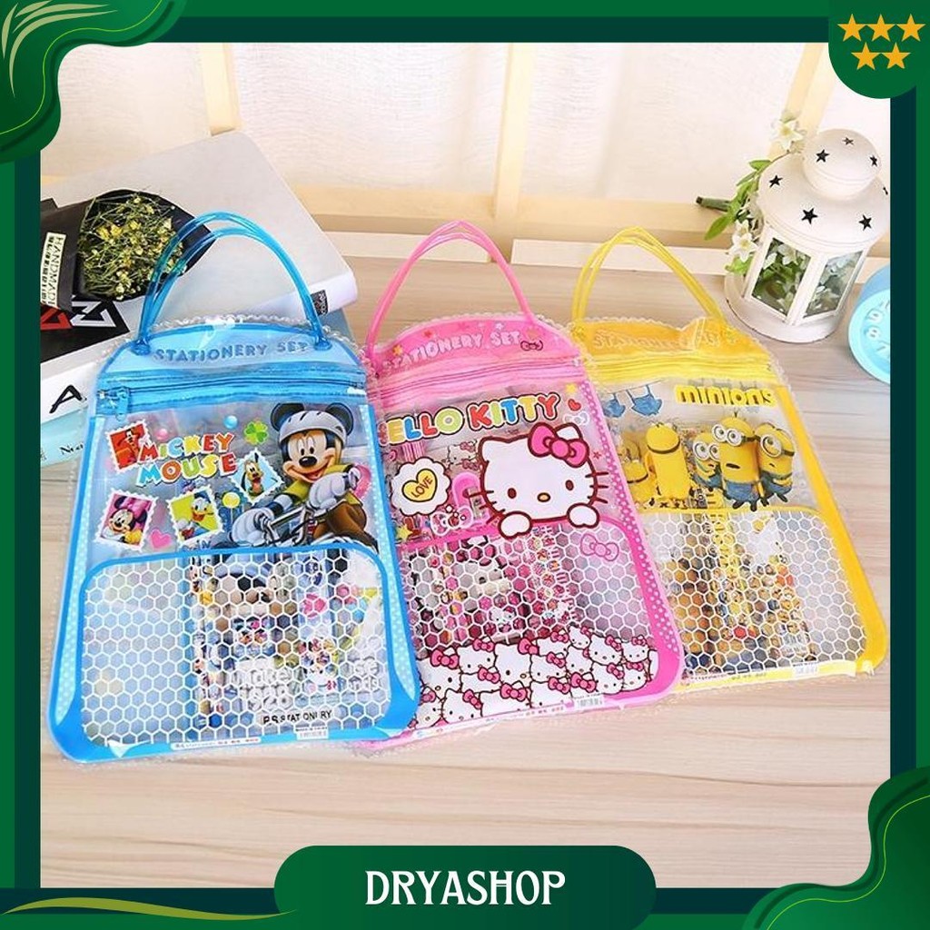 

Gratis Ongkir - S5330 Set Alat Tulis Anak Sekolah Motif Karakter Kartun / Stationary Set Free Bag / Set Alat Tulis 6 In 1 Cod