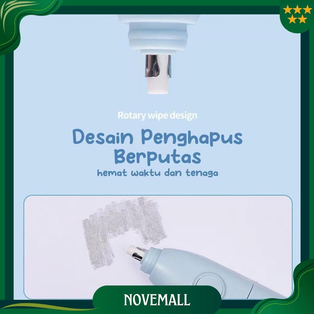 

(Keya) Electric Stationery Set / Set Alat Tulis Anak Rautan Penghapus Vacuum Lengkap Ori