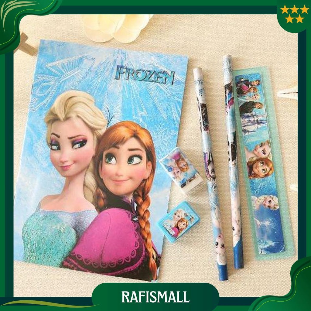 

T&Y Stationery Set 6In1 Free Bag Alat Tulis Anak Sekolah Buku Pulpen Penghapus Pengaris Promo 4.4