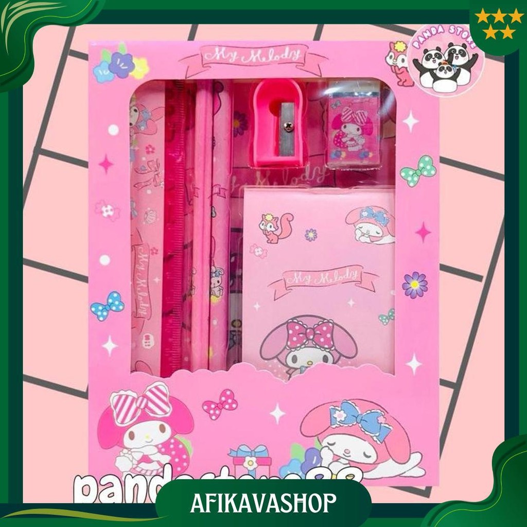 

Alat Tulis Set Stasionary Set Melody Kuromi Cinamoroll Promo