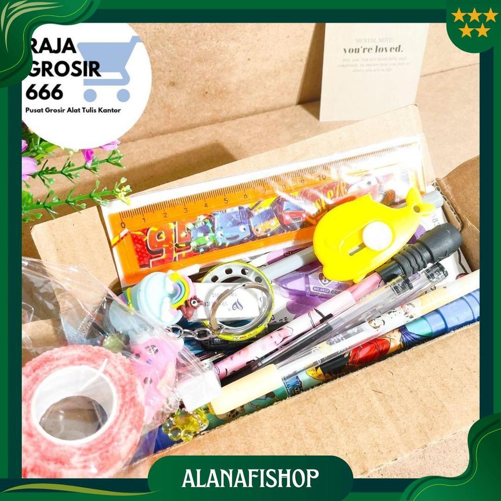 

Box Paket Isi Alat Tulis Ukuran 20X8X8 Cm Cod