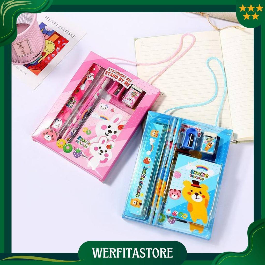 

Fps_Alat Tulis Set 6In1 Stationery Set Lucu Karakter Set Perlengkapan Alat Tulis Sekolah Anak-Anak Tk Murah Gratis Ongkir