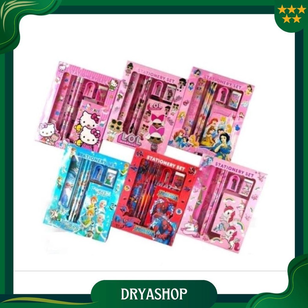 

Pensil Set Box Anak - Stationary Set - Paket Alat Tulis Karakter Tk Promo