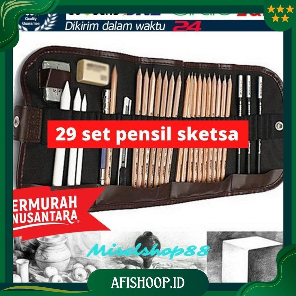 

Set 29 Pensil Sketsa Gambar Sketch Drawing Pencil Free Pouch Exclusive Gratis Ongkir